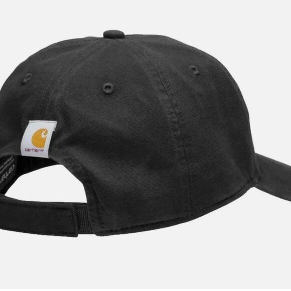 Carhartt Logo Black Cap Hat OSFA Cotton NWT - Picture 3 of 5